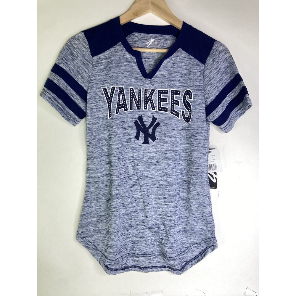 New York Yankees MLB Bling T-Shirt Top Women's Size S G-III 4Her by Carl Banks